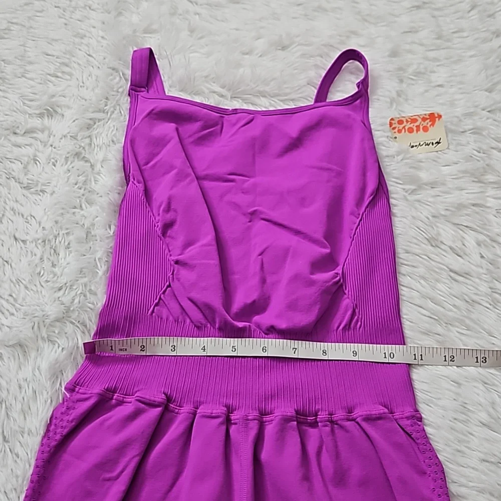 Free People Good Karma High Neck Runsie Neon Magenta. - Picture 6 of 13